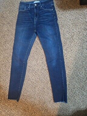 KanCan Dark Blue High-Rise Ankle Skinny Jeans